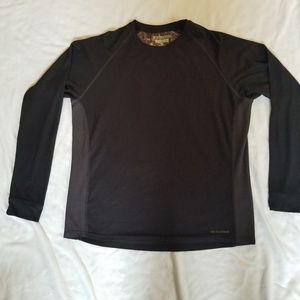 Mens Black Realtree Thermal Shirt